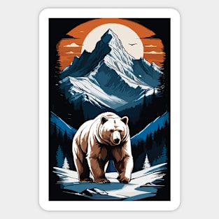 Bear and the Mountain Sticker